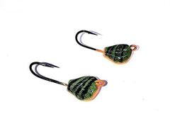 Joebaggs Lay-Perfect Tog/Blackfish Jigs in Green Crab color, 3 oz, with 4X hooks