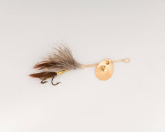 Joes 114-8 Short Striker Brown hook front view for precision casting