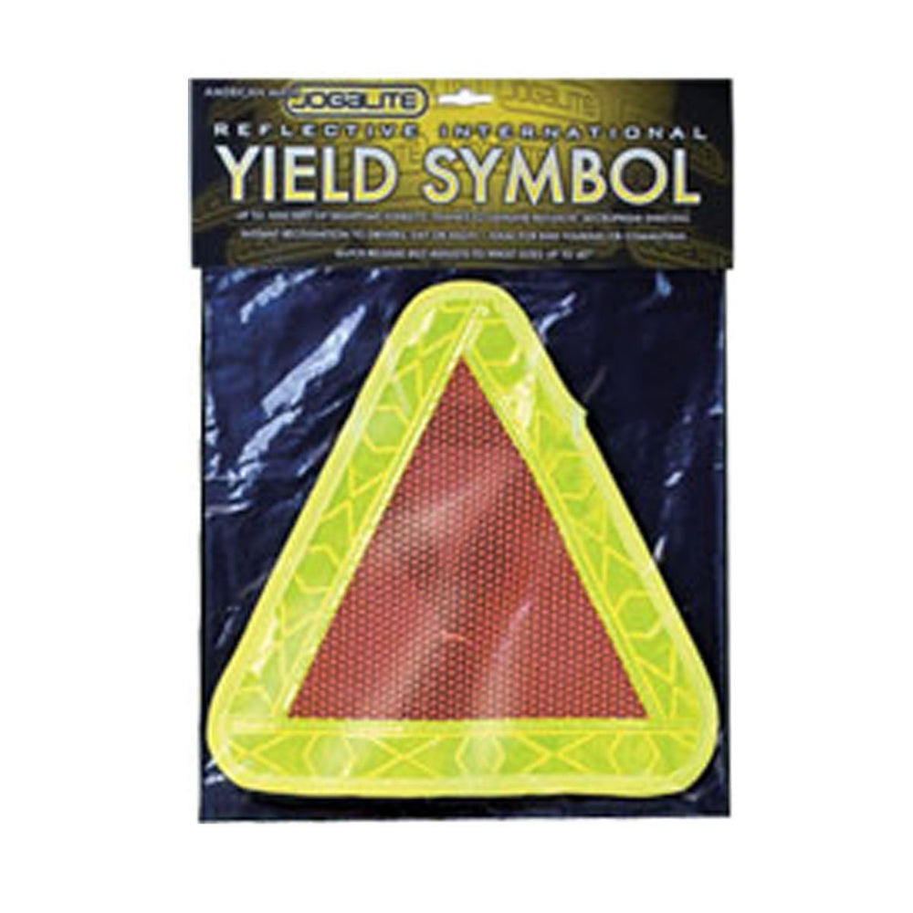 Jogalite Yield Symbol with reflective visibility for safer night running