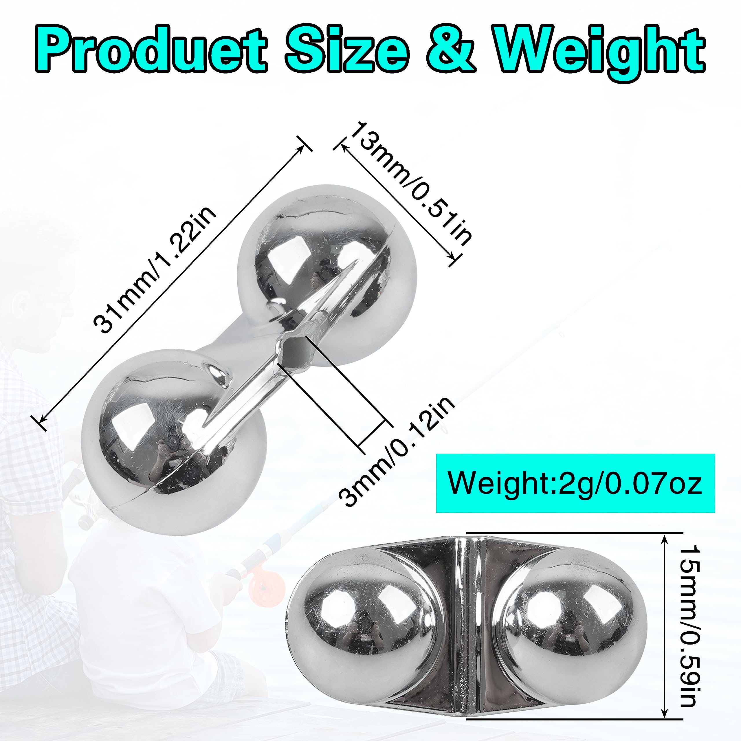 Inline hole bead for smooth fishing line threading