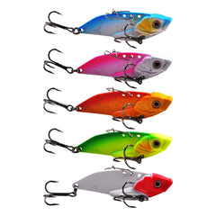 Treble hooks on metal fishing lure