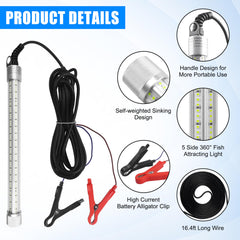 JOGFFDE Underwater Fishing Light mounted on a boat shows easy, safe night setup