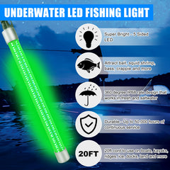 JOGFFDE Underwater Fishing Light glows underwater to attract prawns and squid
