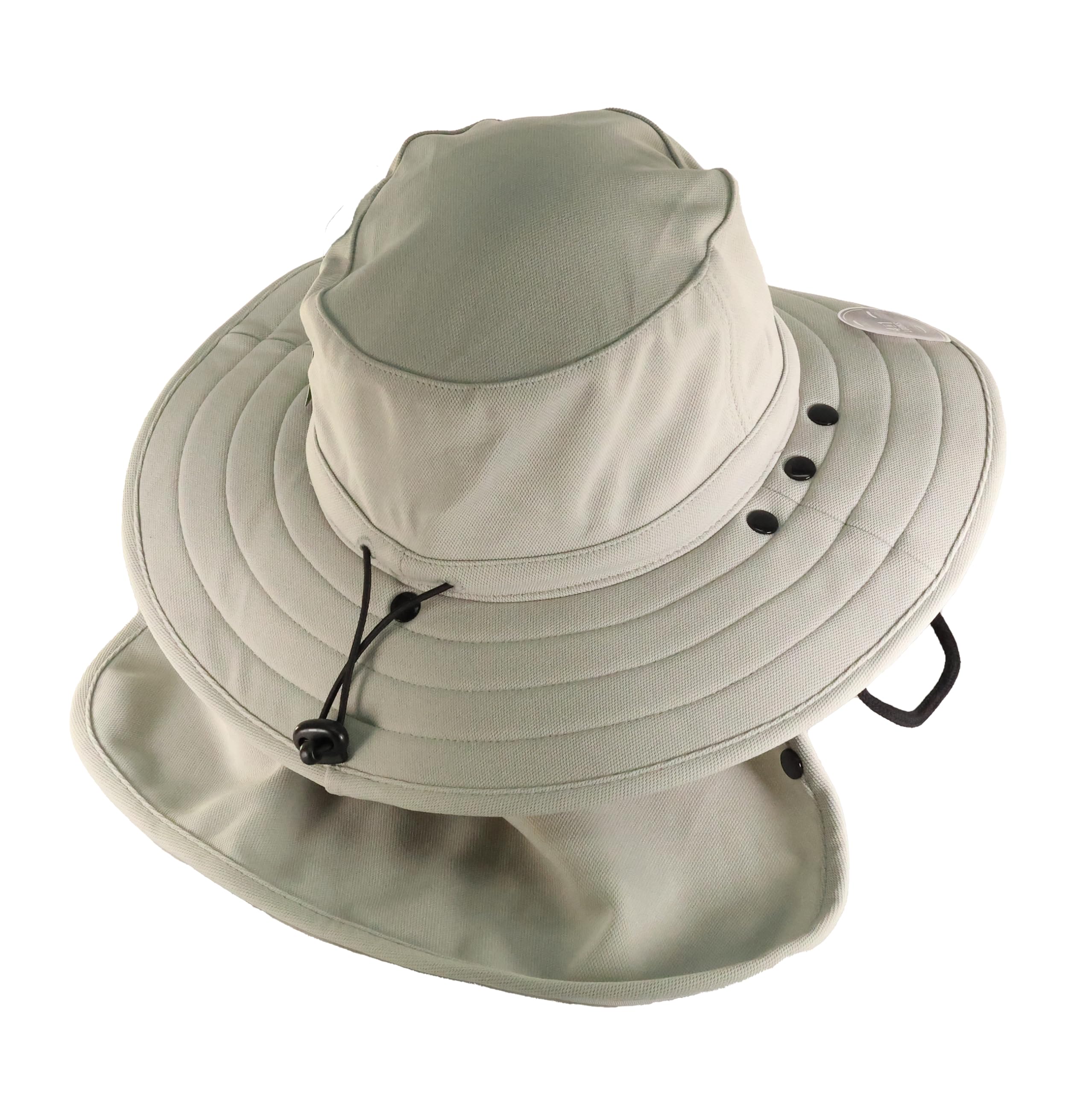 Adjustable drawstring and chin strap for a secure, windy-day fit