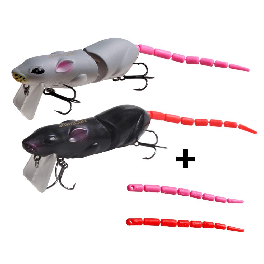 JOHNCOO swimbait mouse lure - side view
