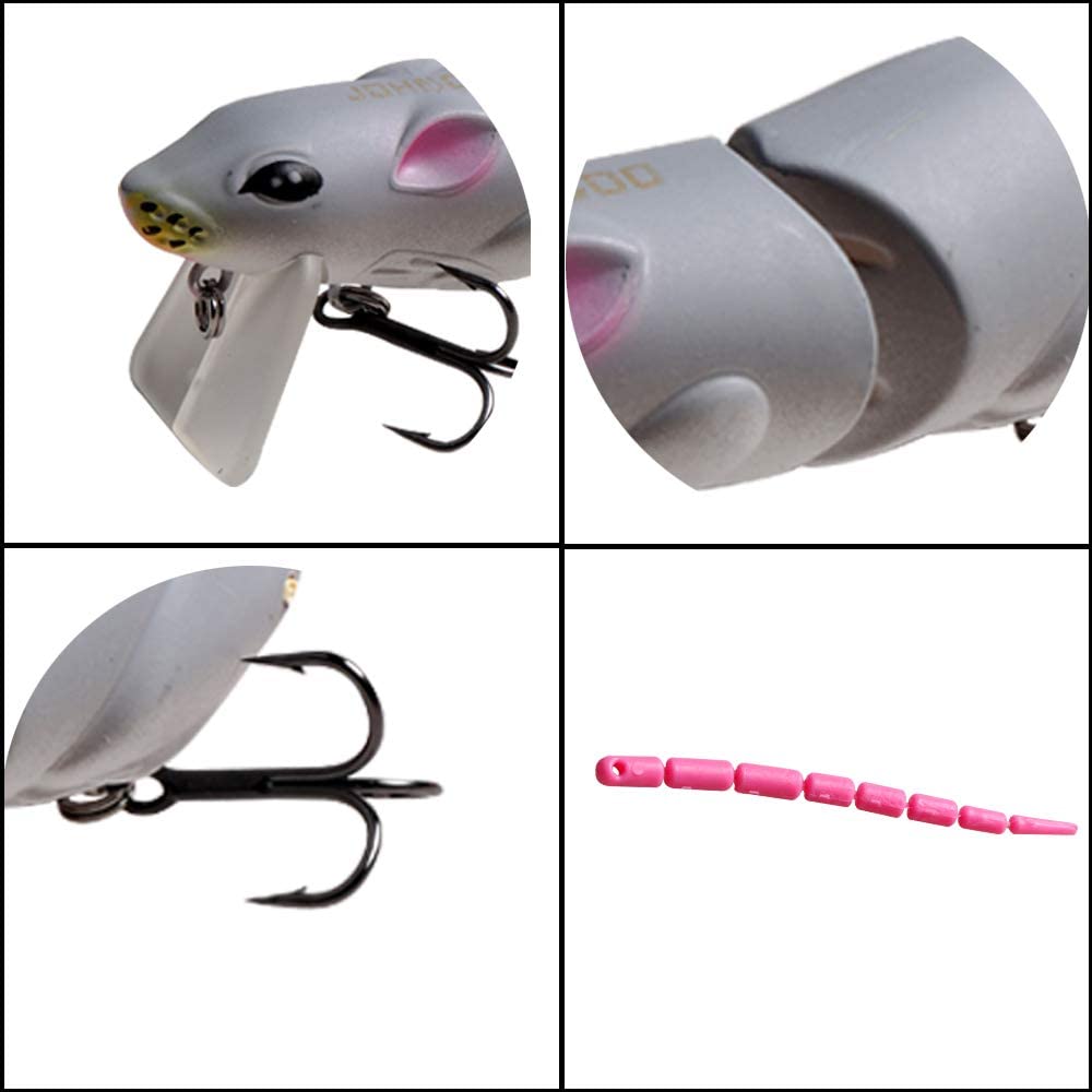 JOHNCOO swimbait mouse lure - in water action