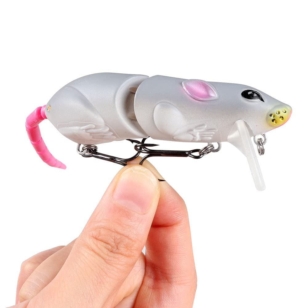 JOHNCOO swimbait mouse lure kit - two lures packaged