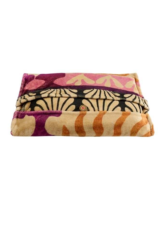 Johnny Was Solstice Travel Blanket measures 68 by 53 inches for generous coverage