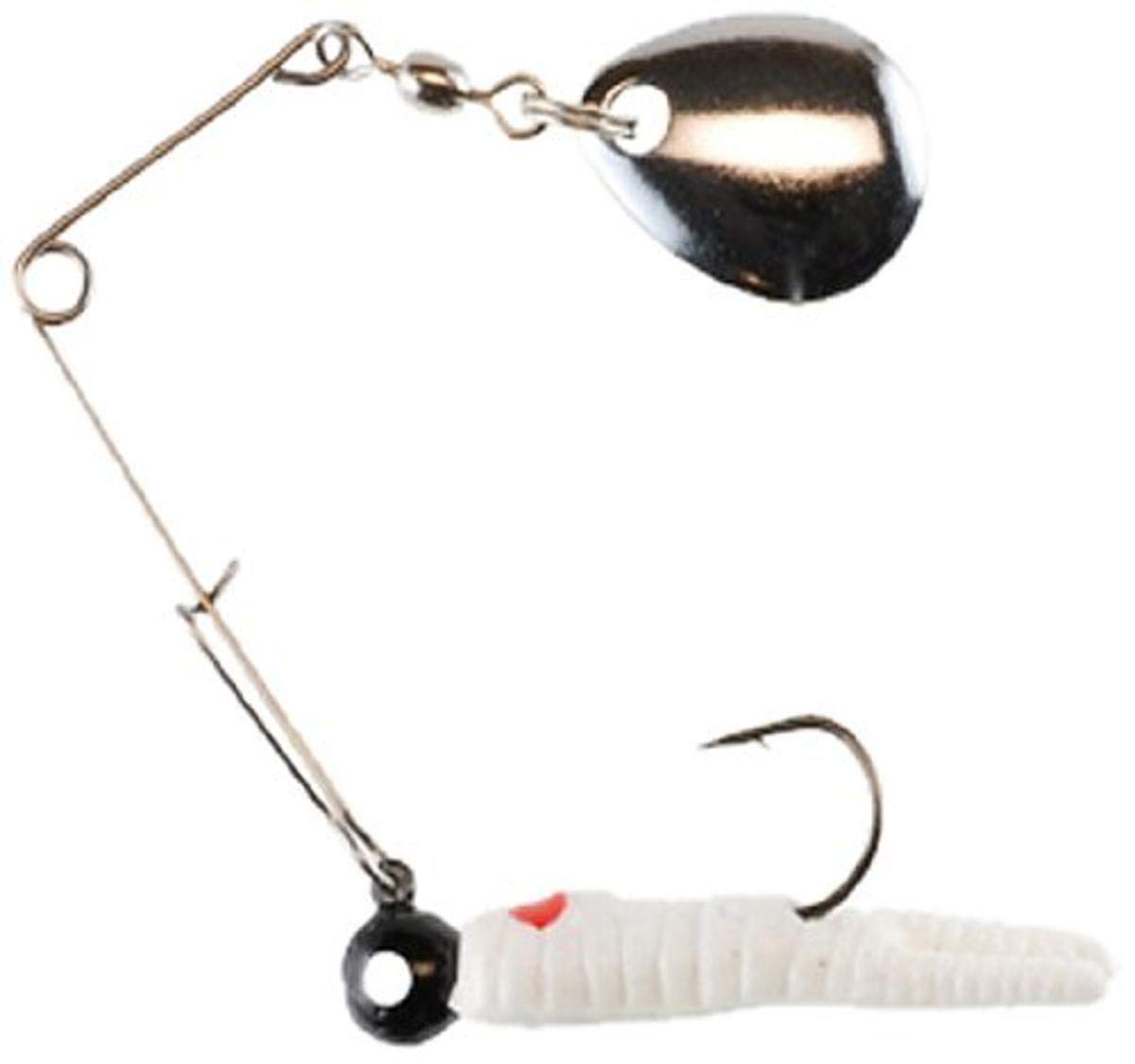 Johnson Beetle Spin 1-Inch nickel blade lure for versatile jigging and deeper water action.