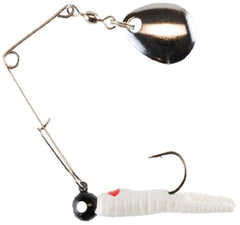 Johnson Beetle Spin 1-Inch nickel blade lure for versatile jigging and deeper water action.