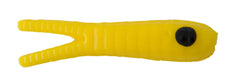 Johnson Beetle Spin nickel blade close-up for deeper water jigging
