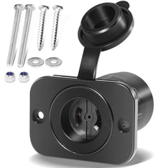 Johntruck 2126 12V downrigger receptacle exterior with waterproof cap