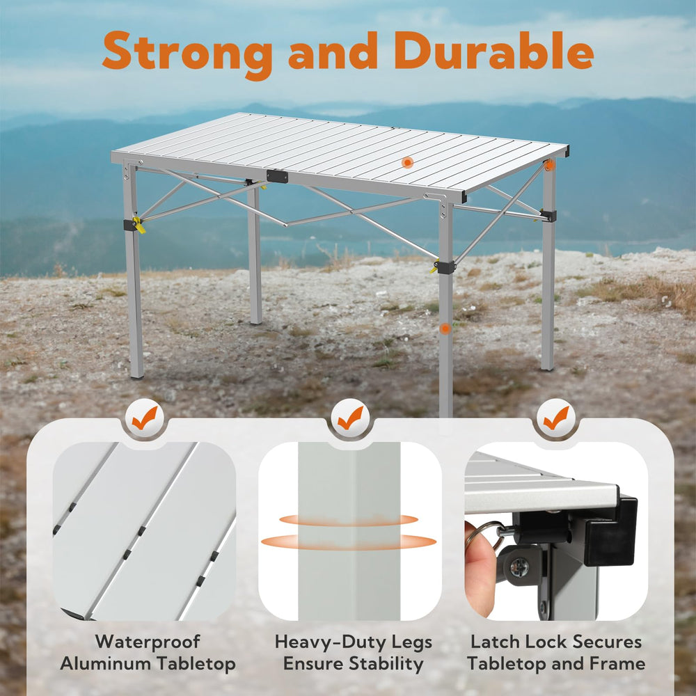 Join Nature aluminum roll-up top close-up emphasizes fast cleanup.