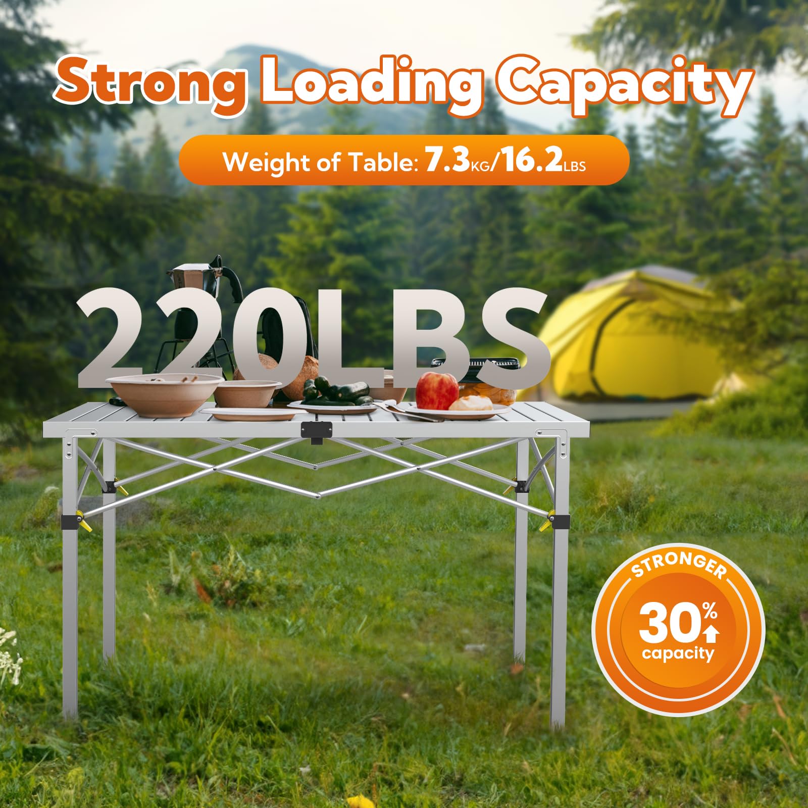 Join Nature backyard setup demonstrates spacious dining for 2-6.