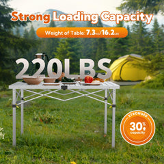 Join Nature backyard setup demonstrates spacious dining for 2-6.