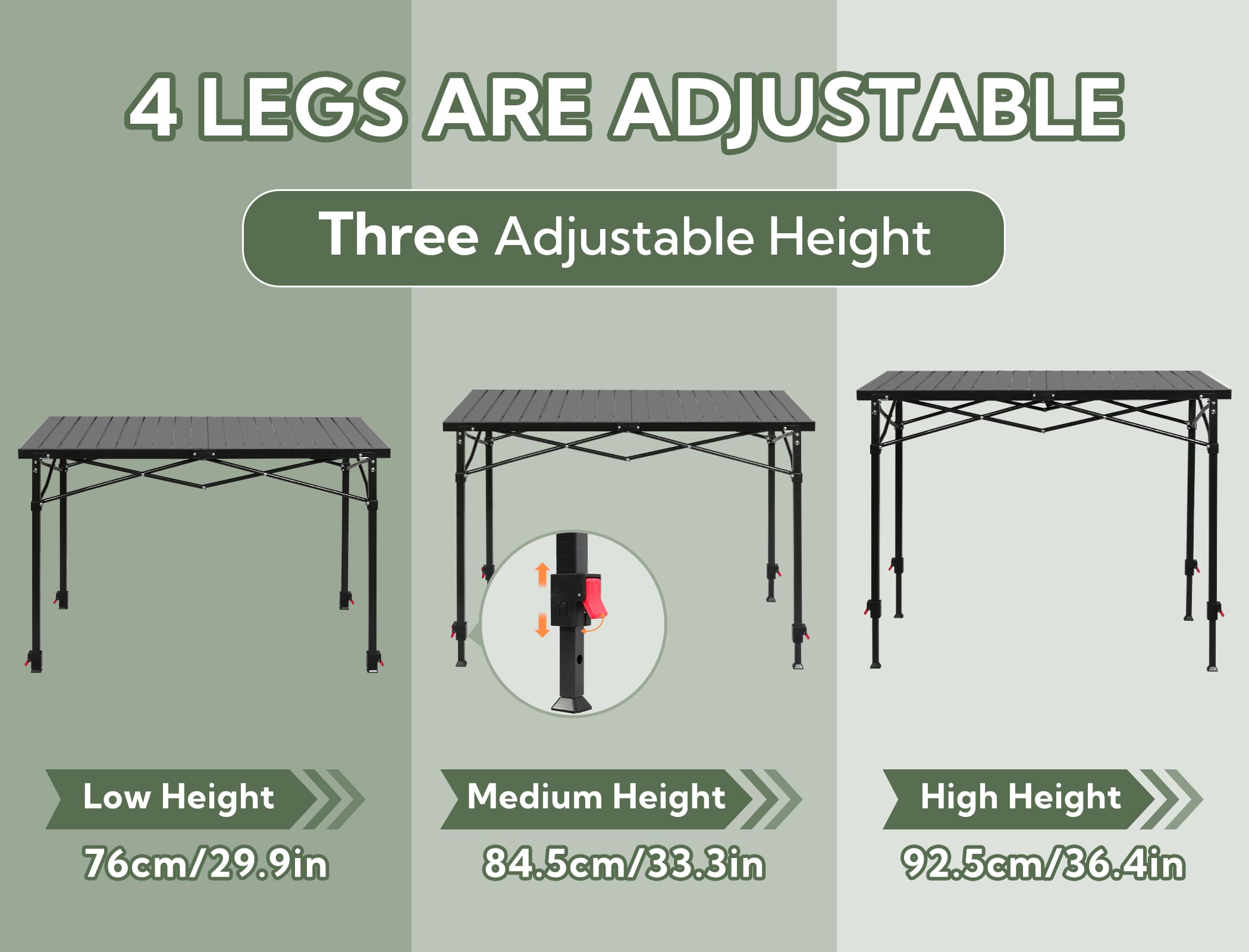 Join Nature folding camping table compact fold demonstrates easy transport and storage.