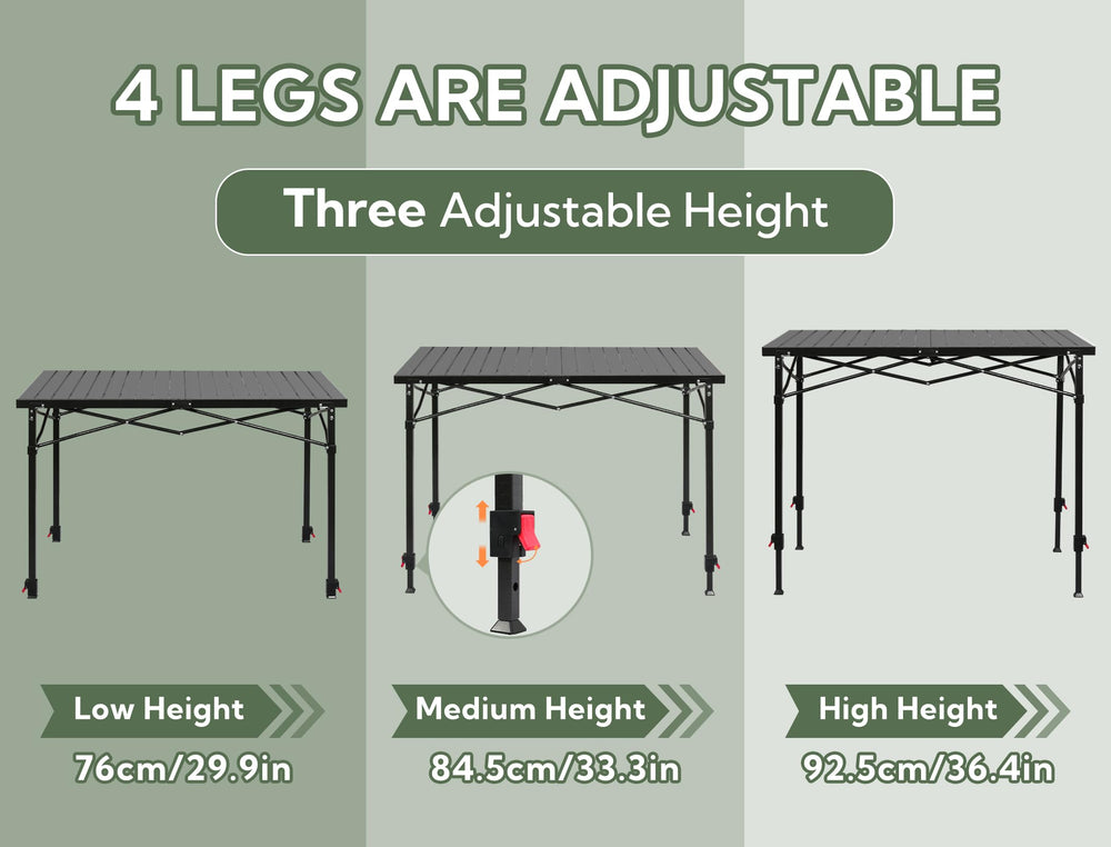 Join Nature folding camping table compact fold demonstrates easy transport and storage.