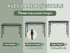 Join Nature folding camping table compact fold demonstrates easy transport and storage.
