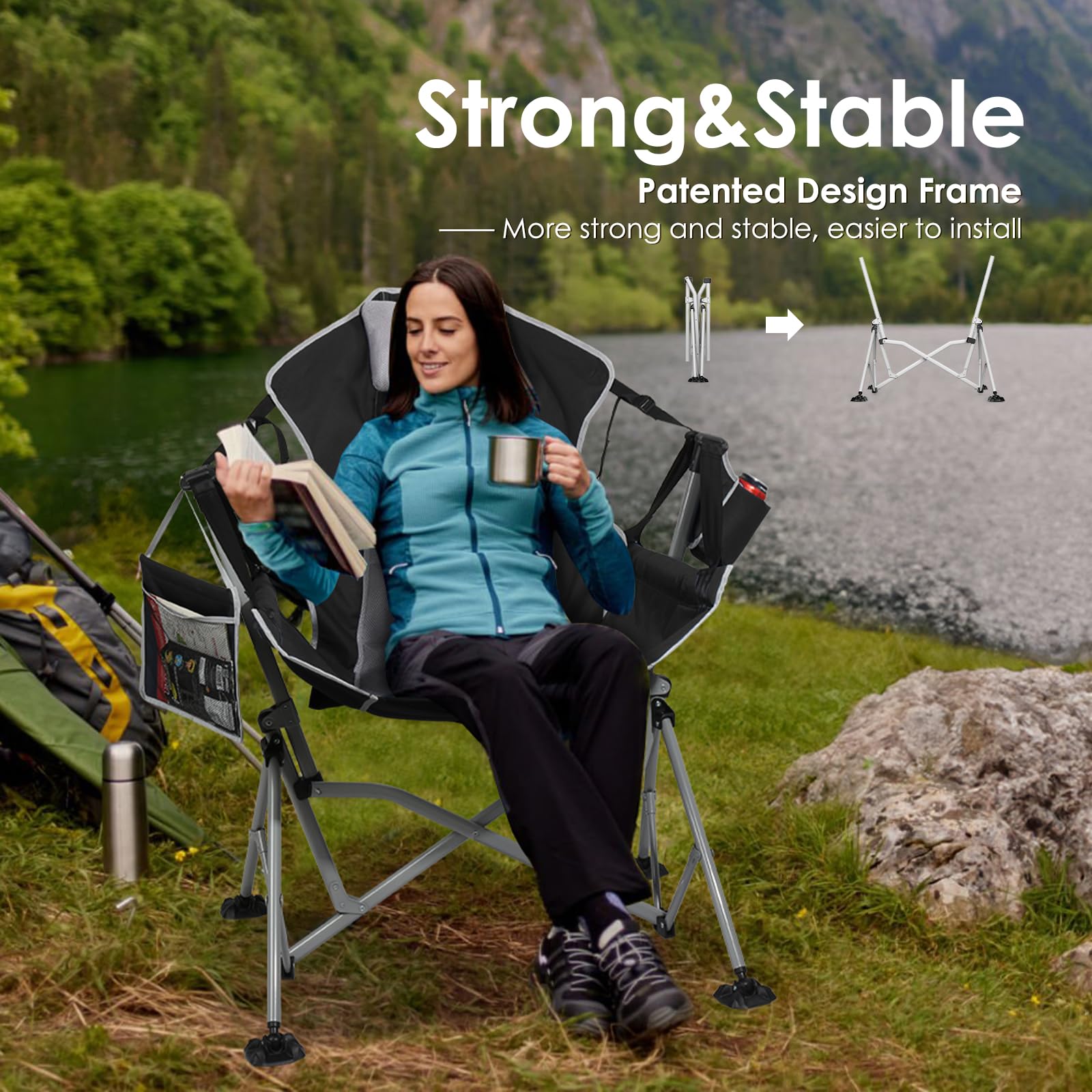 Join Nature Hammock Chair folds into carrying bag for easy portability.
