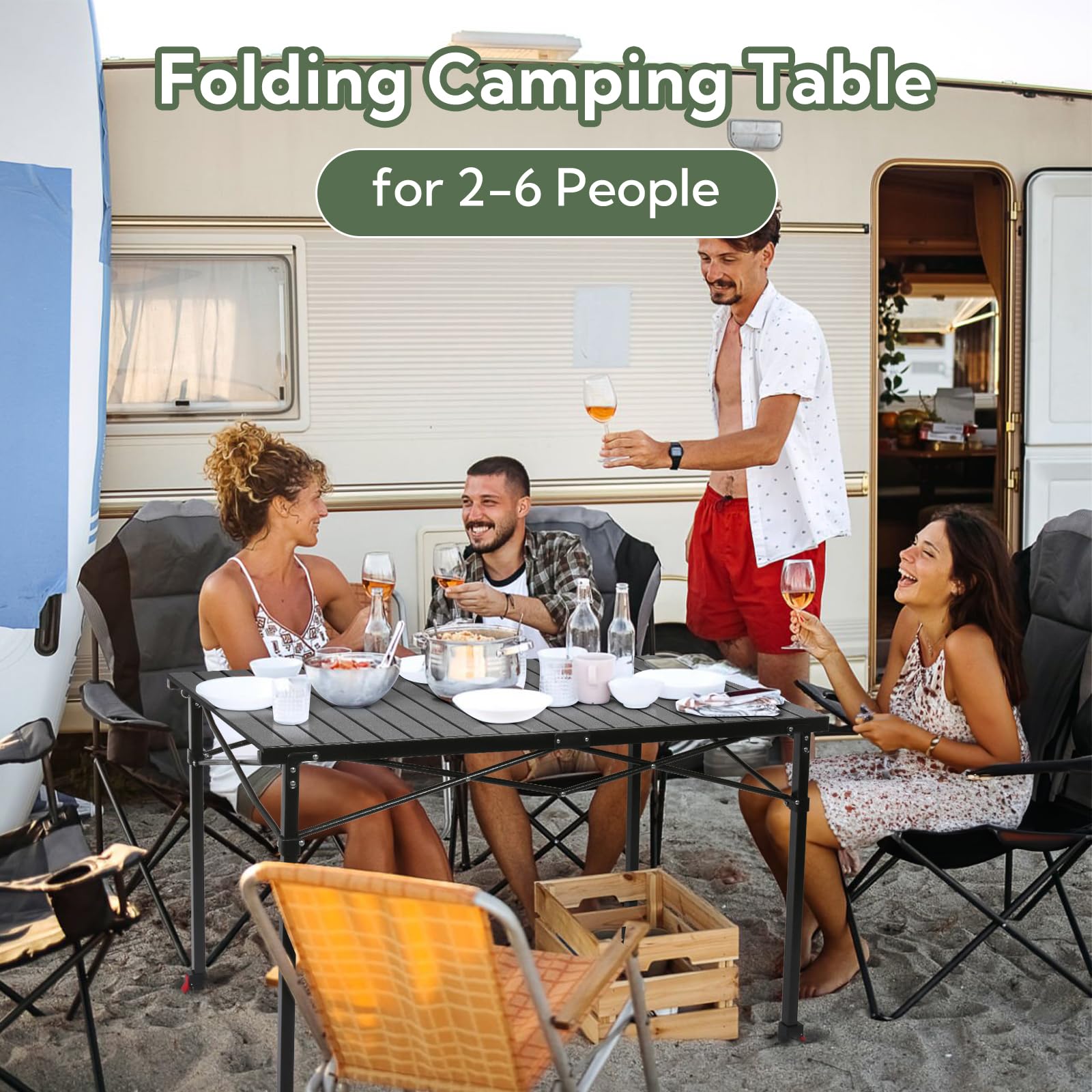 Join Nature heavy-duty 220lbs load capacity supports multiple gear and dining setups.