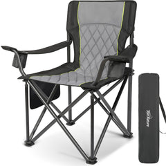 Join Nature heavy-duty camping chair folded for compact transport and easy storage.
