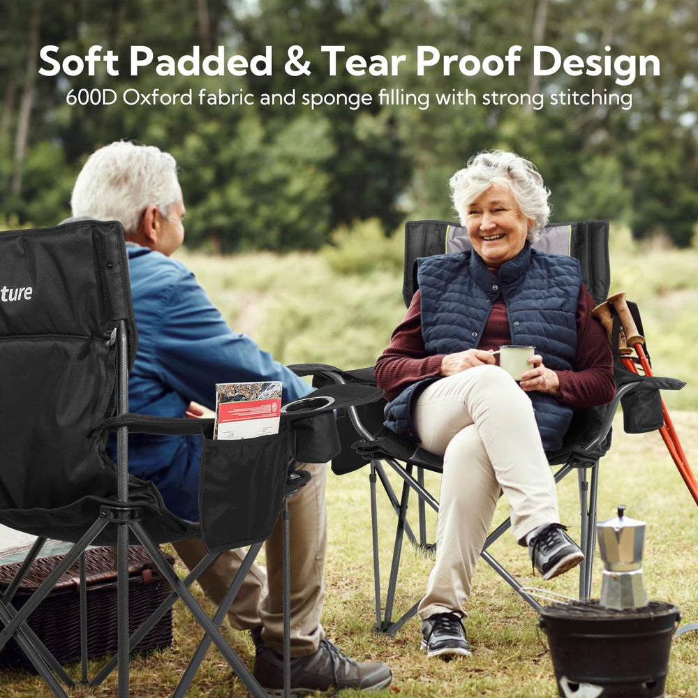 Join Nature chair's height-adjustable armrests and two cup holders for comfort