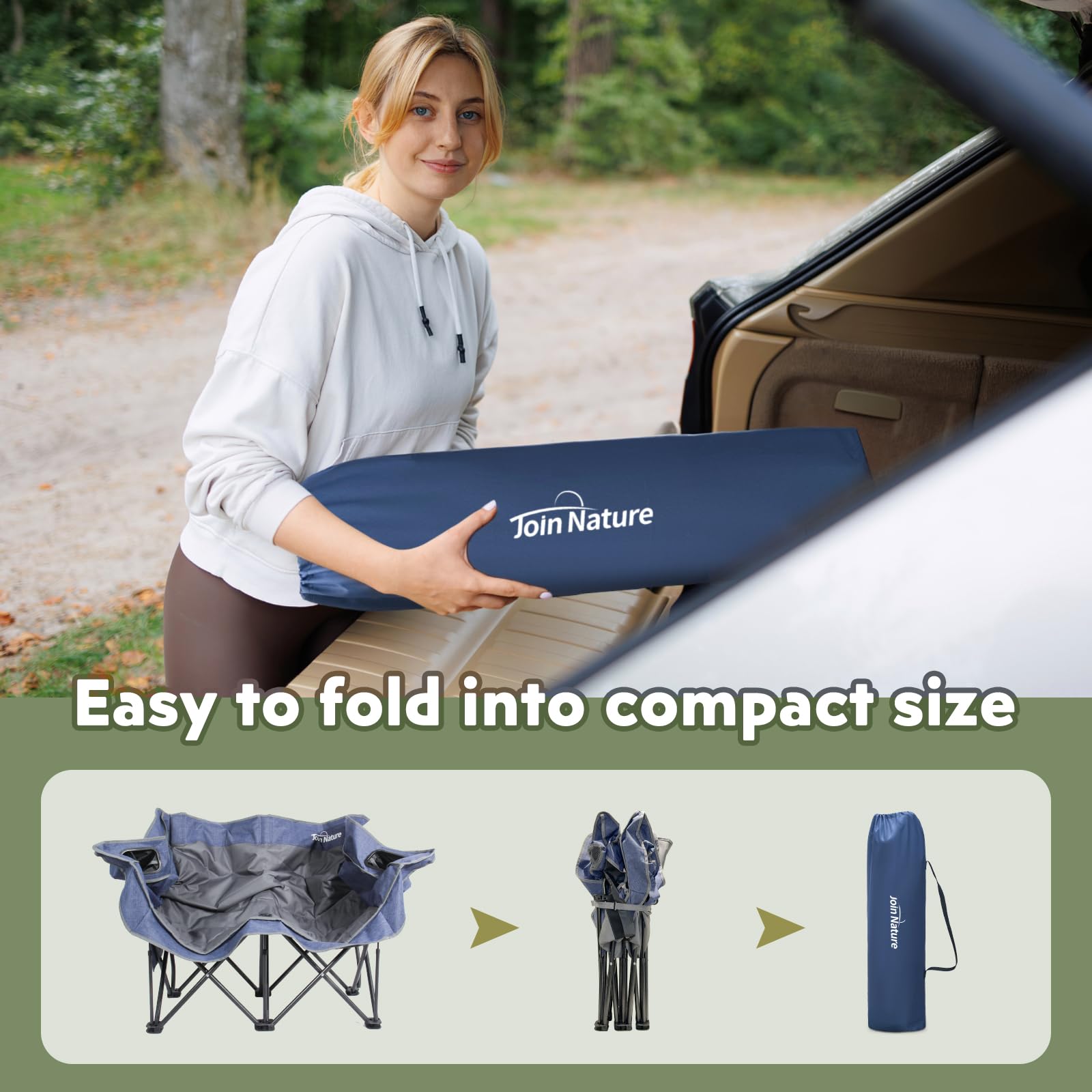 Join Nature mesh back pockets add extra storage on the chair.
