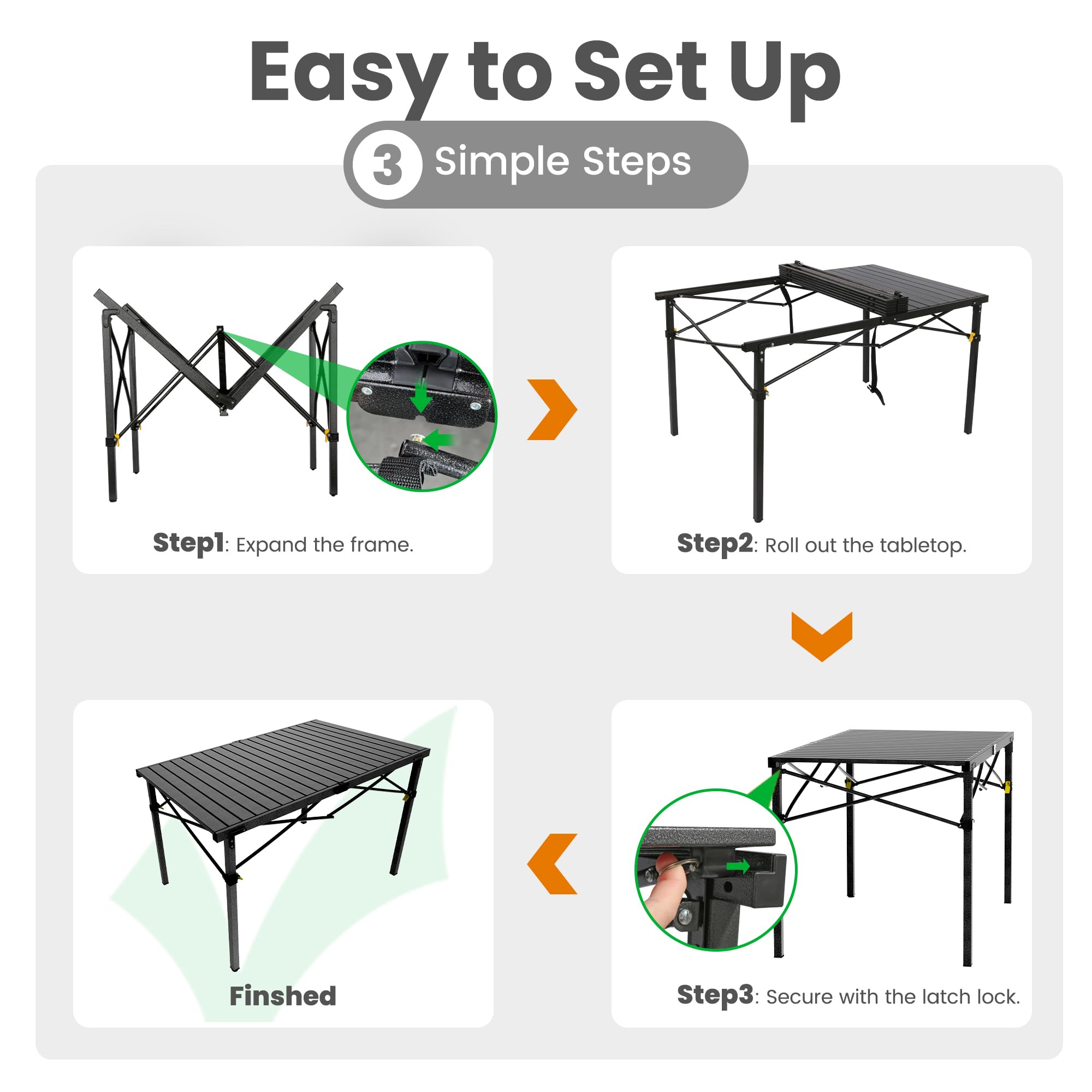 Join Nature backyard-use table supports casual picnics and gatherings.