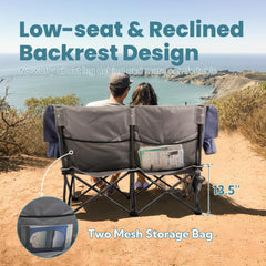 Join Nature portable folding couch with carry bag for easy transport.
