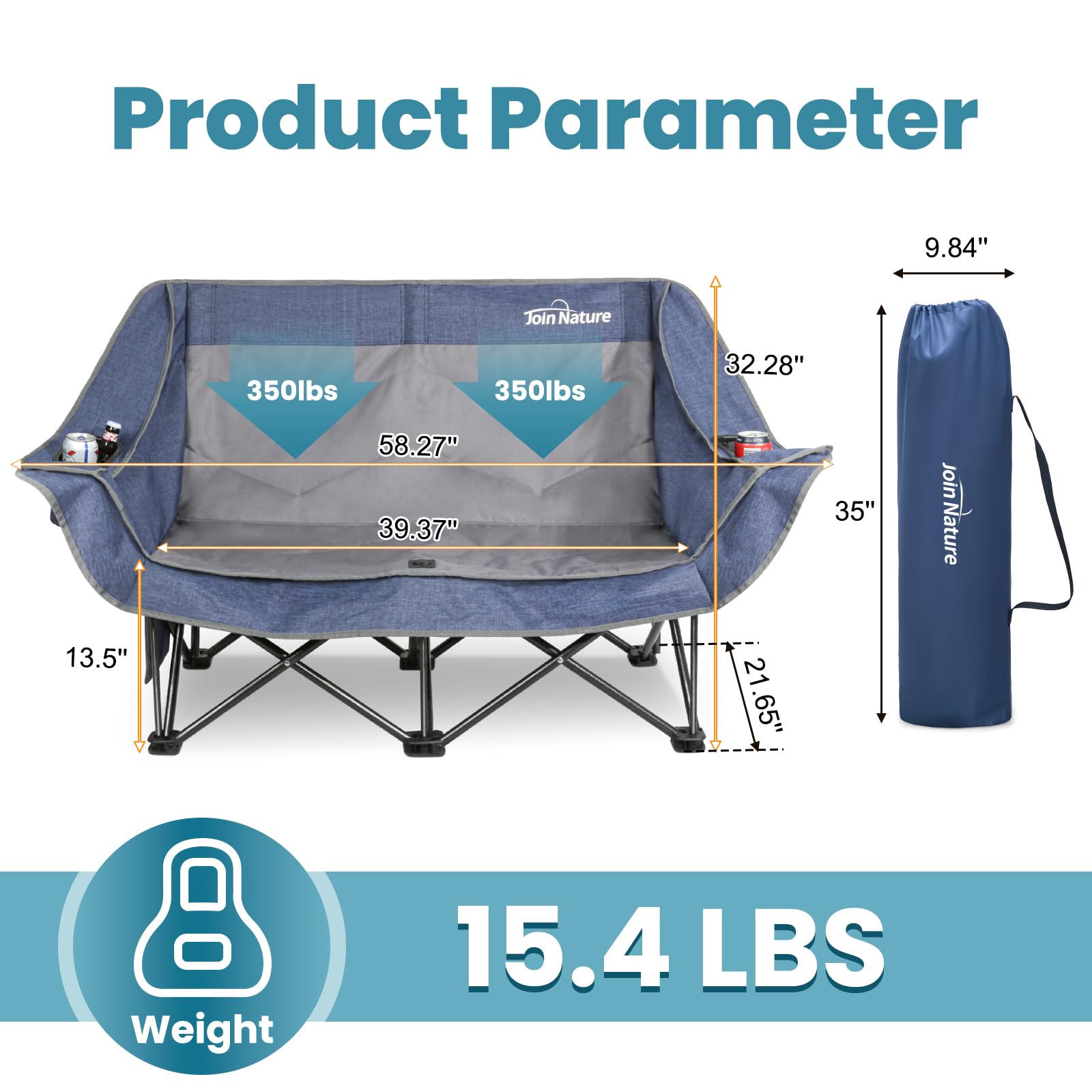 Join Nature rust-resistant steel frame withstands rugged outdoor use.