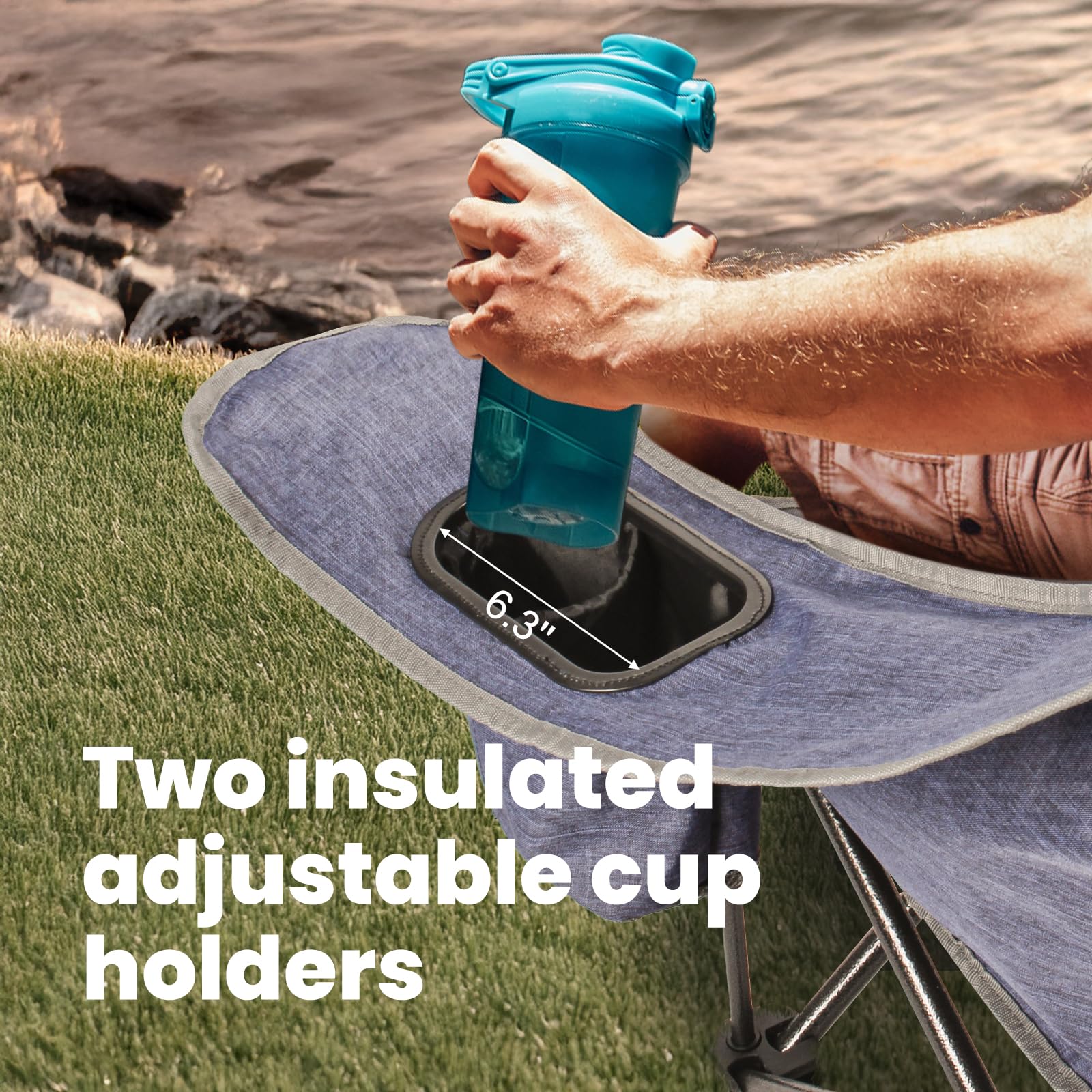 Join Nature side storage pouch keeps small items organized.