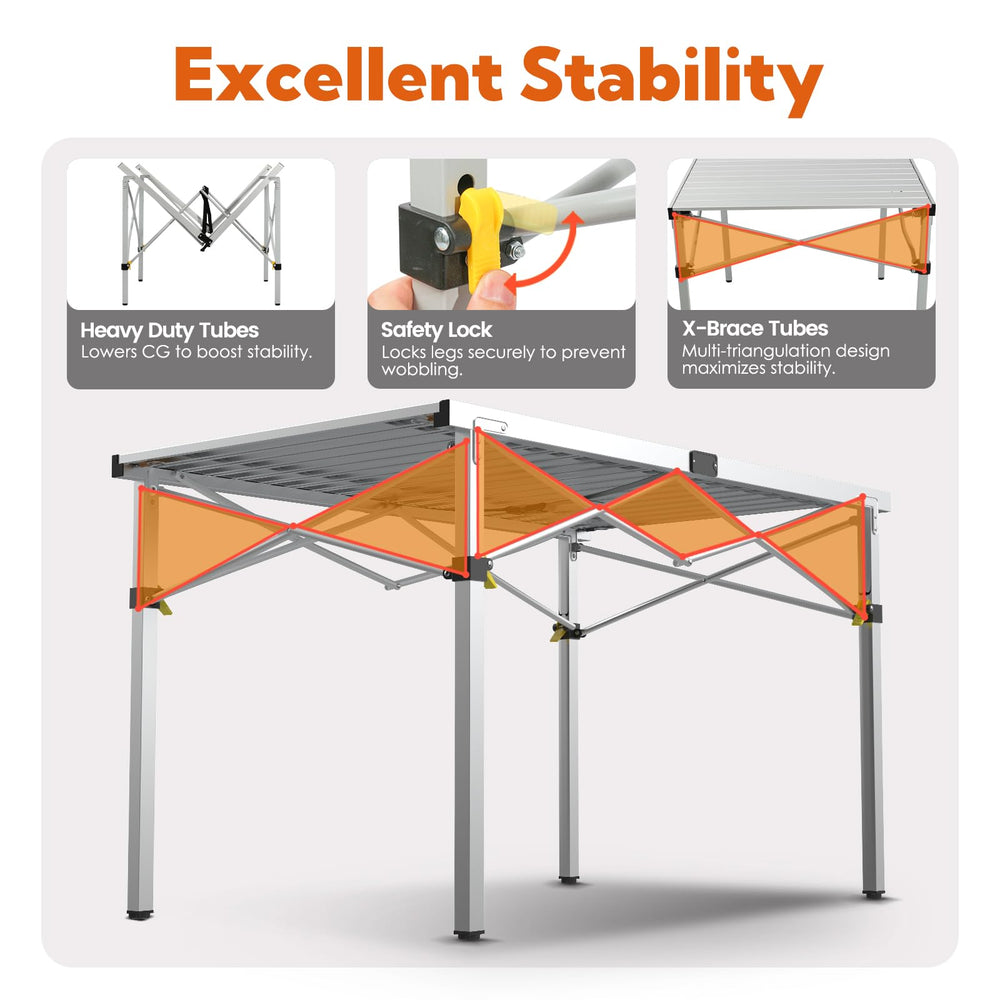 Join Nature tailgate scene shows versatile sturdy surface for snacks.