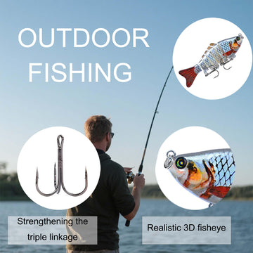 Jointed glide bait with seven joints for lifelike motion