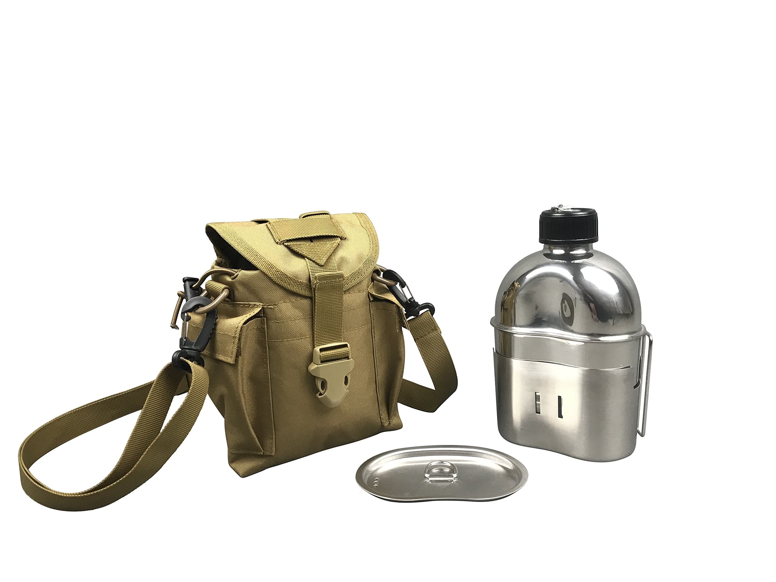 Jolmo Lander canteen with cup demonstrating hydration and mess-kit versatility