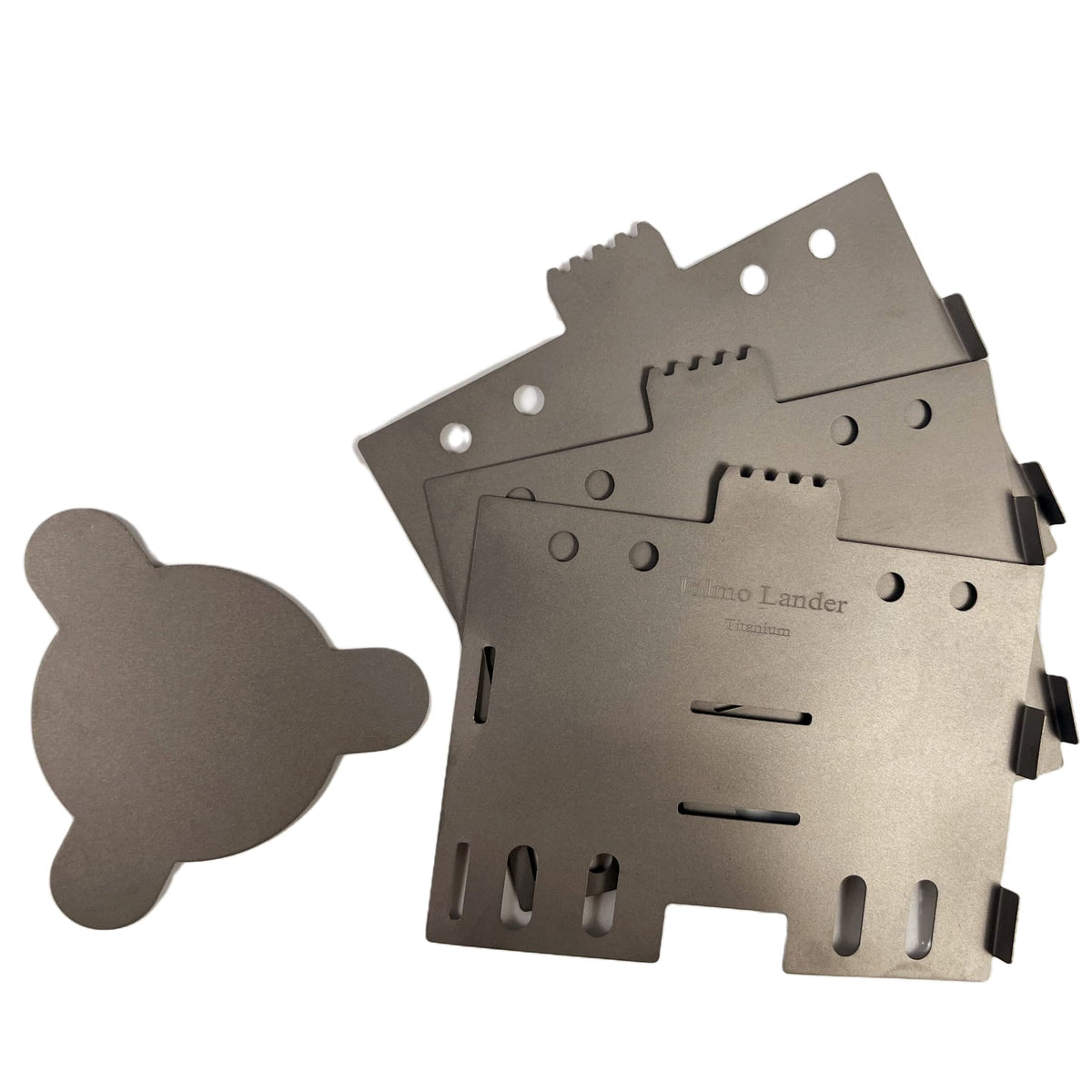 Jolmo Lander titanium pot stand folding for a compact camp setup
