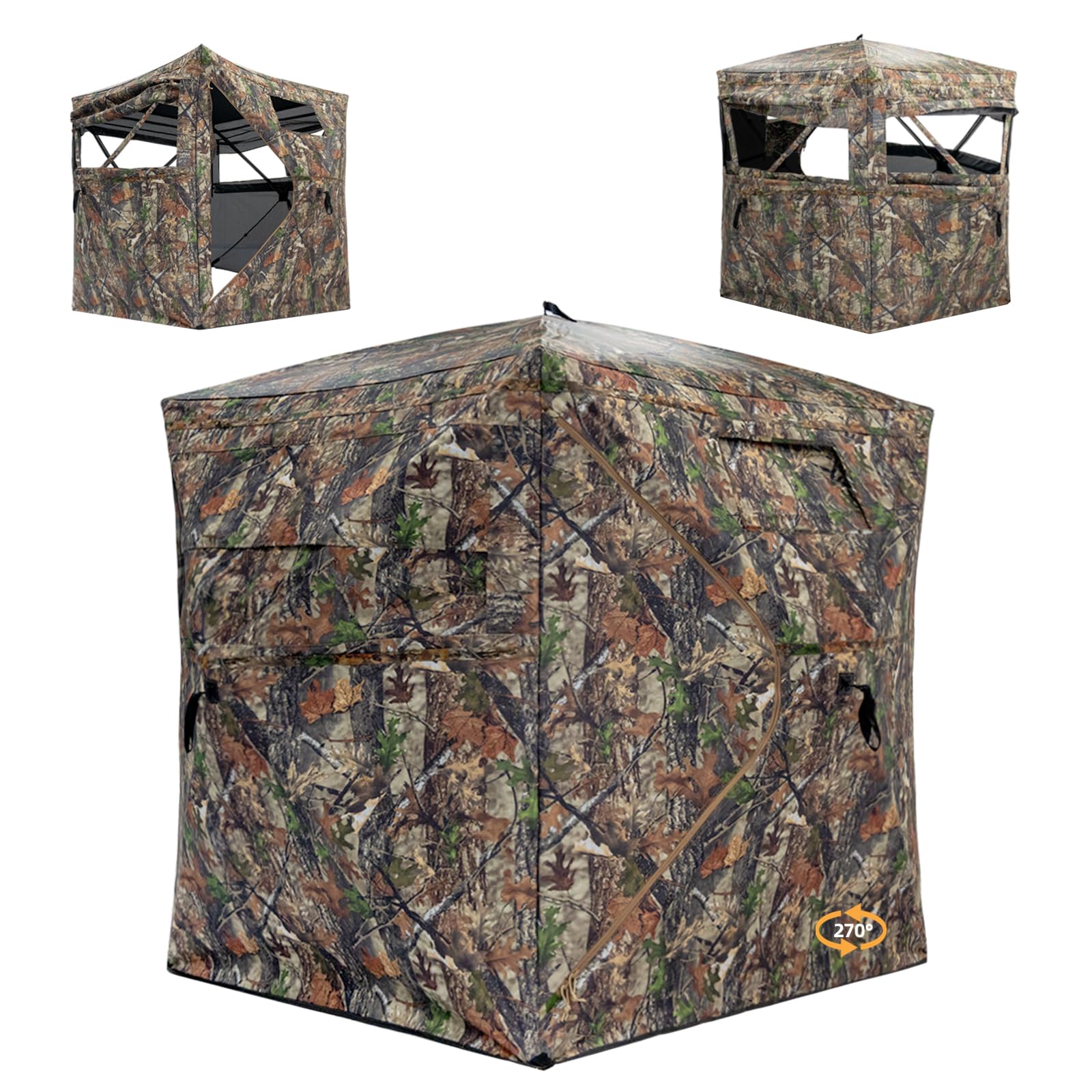 JOMAILIEEL 270-degree view blind delivers panoramic concealment for deer and turkey hunts.