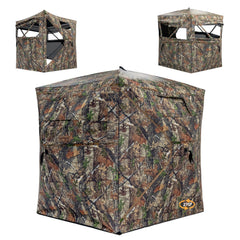 JOMAILIEEL 270-degree view blind delivers panoramic concealment for deer and turkey hunts.