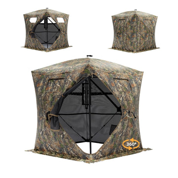 JOMAILIEEL 360 see-through windows with diamond door for field visibility and concealment.