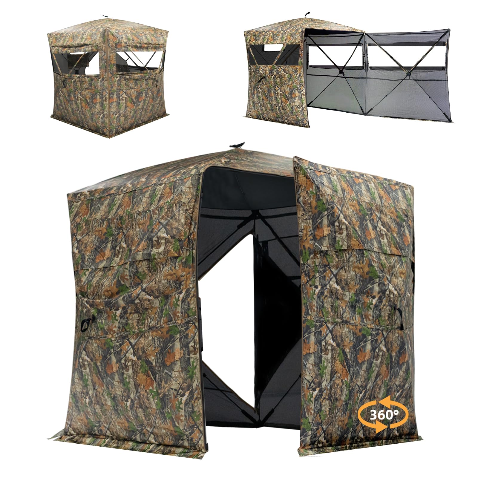 JOMAILIEEL 360deg see-through blind panorama provides full visibility for spotting game.