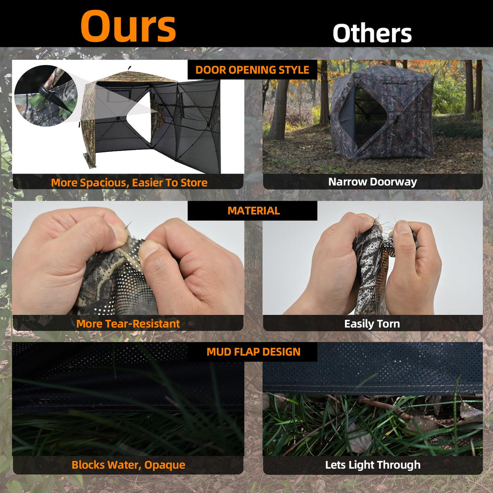 JOMAILIEEL wind cords and ground spikes keep the blind secure in challenging conditions.