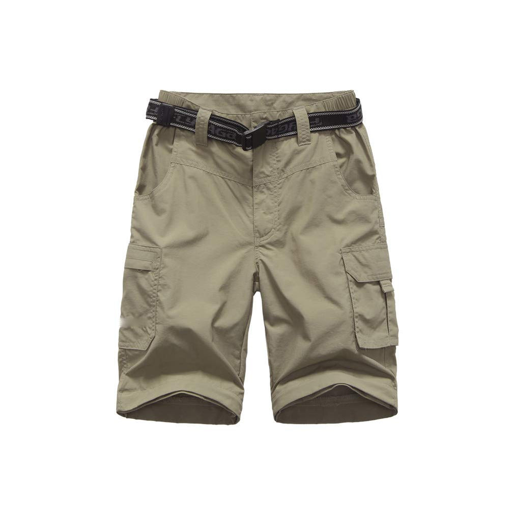 JOMLUN boys hiking pants quick-dry fabric close-up supports active wear.