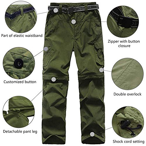 JOMLUN boys hiking pants quick-dry fabric wicks moisture