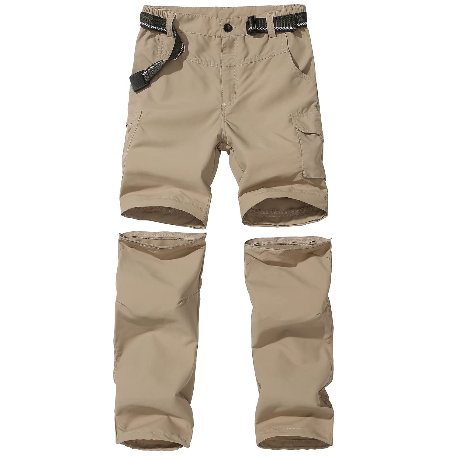 JOMLUN boys hiking pants side pocket detail for secure storage during outdoor trips.