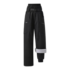 JOMLUN women's hiking pants fleece-lined closeup for warmth and versatility