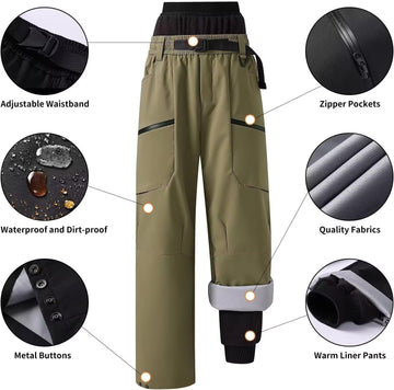 JOMLUN winter-ready pants on outdoor setup highlight waterproof protection