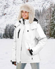 joohoo heated jacket back heating panel provides extended warmth during outdoor activities.