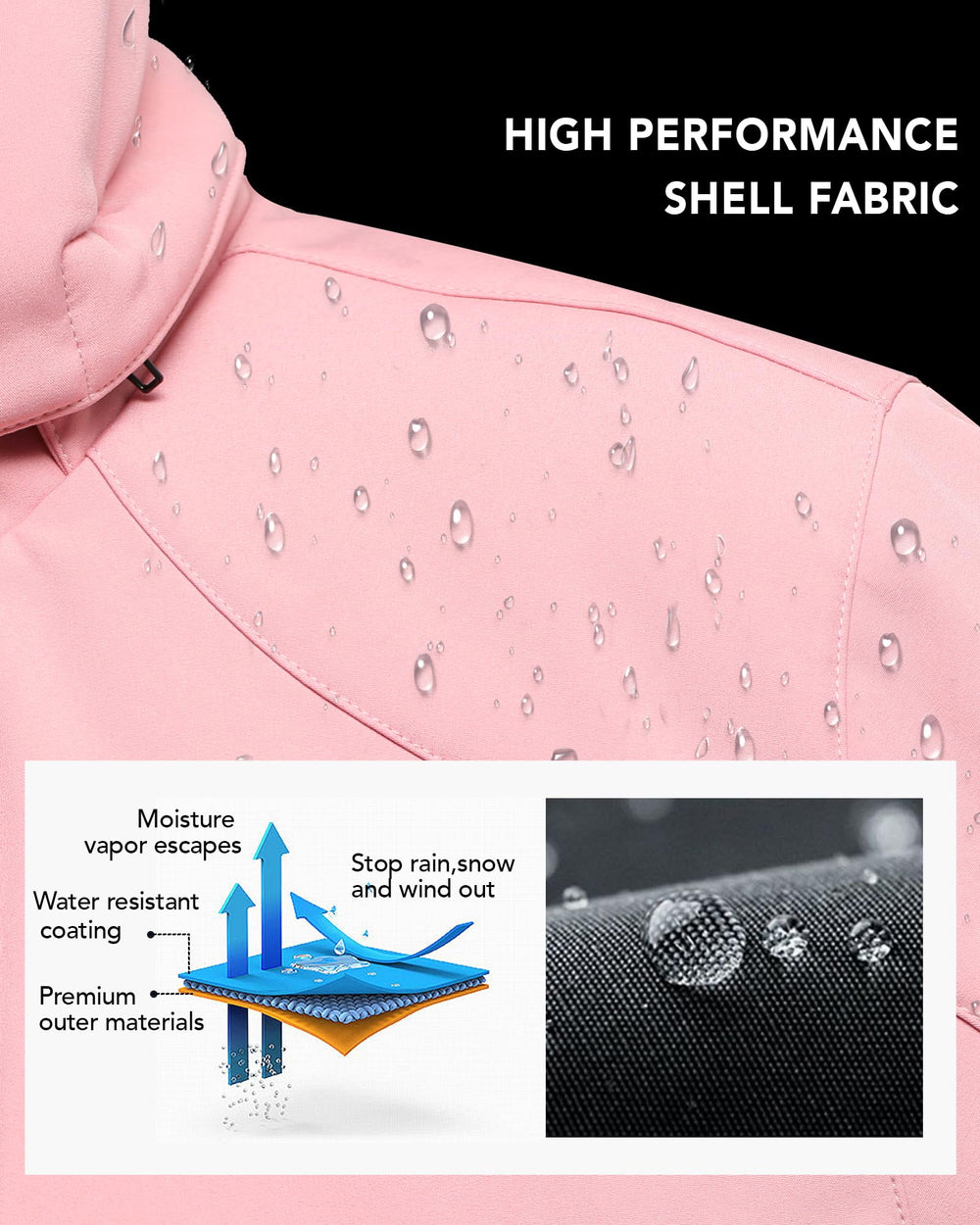 Joohoo jacket worn during cold urban commute for everyday versatility.