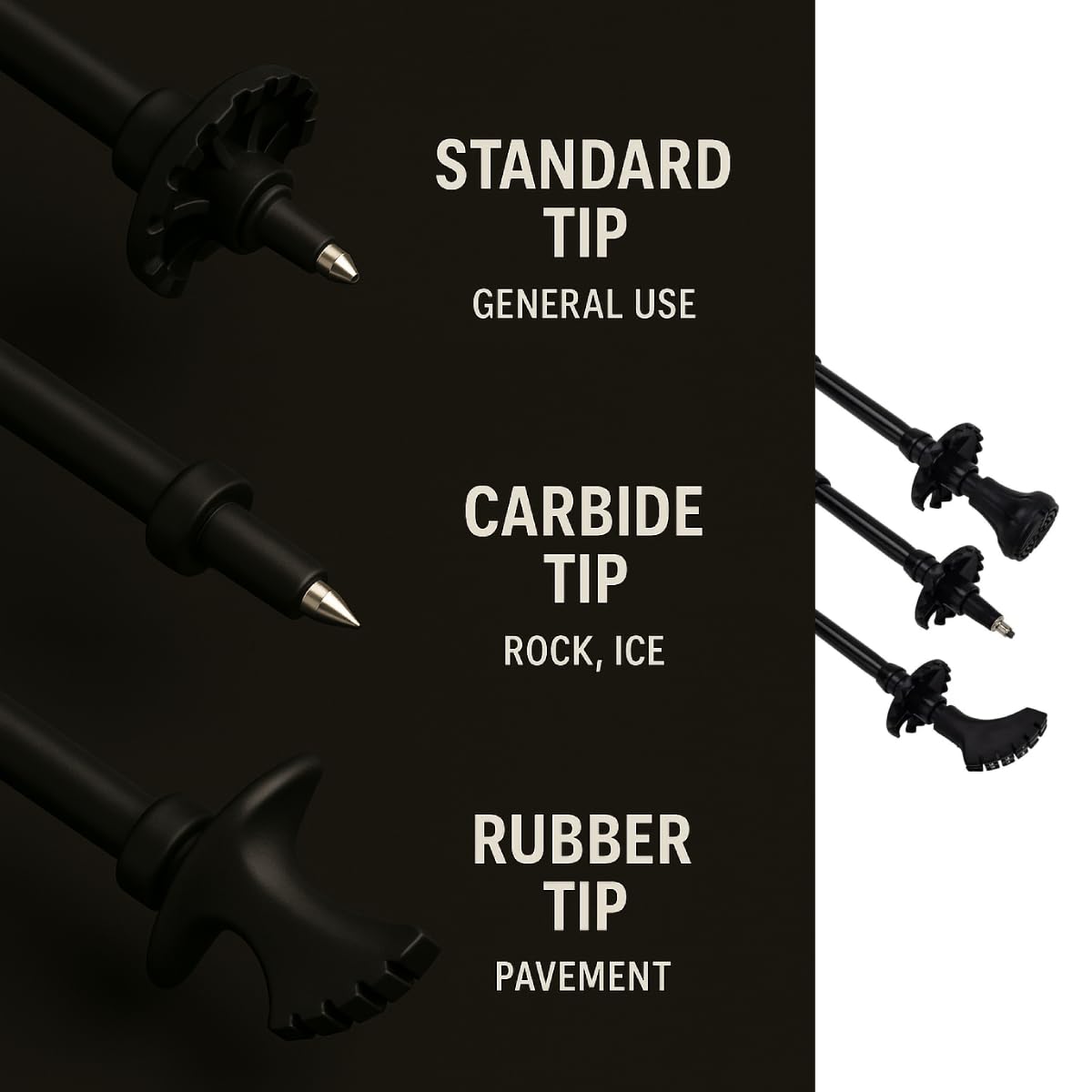 Jornada Ultralight Poles travel backpack-ready design for packing.