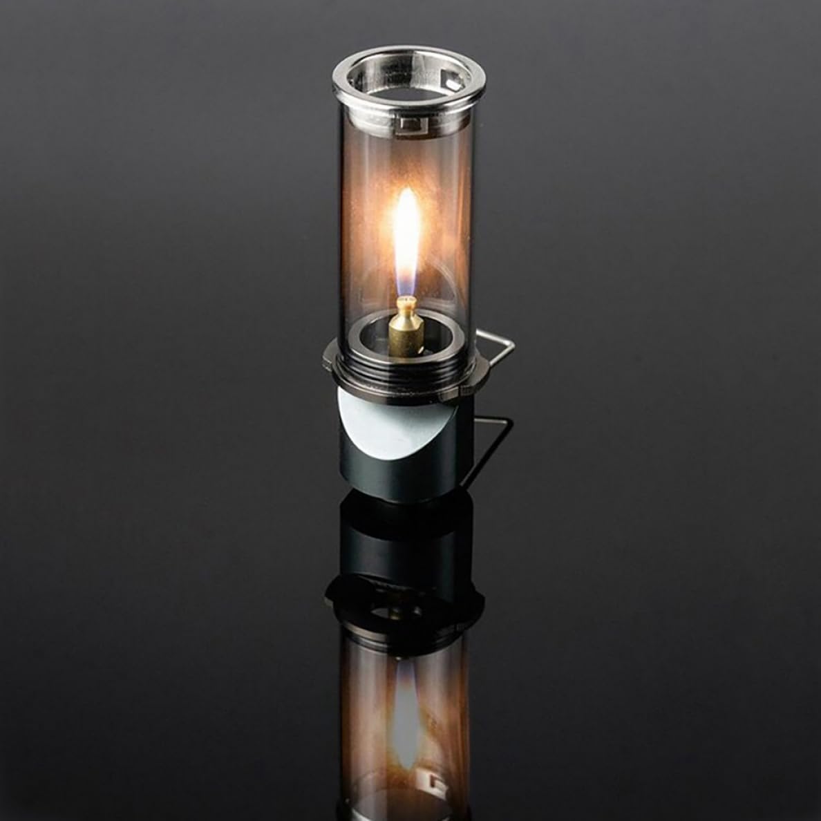 Jorzer camping lantern beside a pot demonstrates cooking setup.