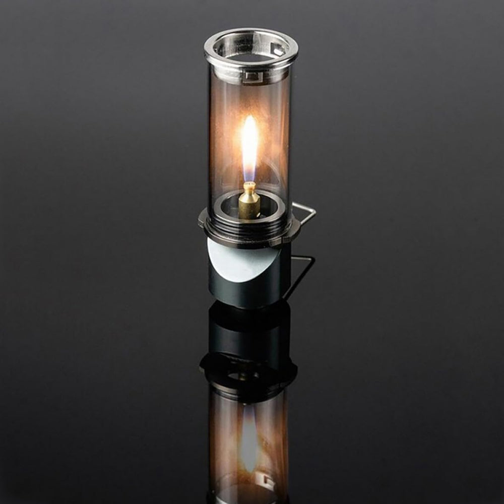 Jorzer camping lantern beside a pot demonstrates cooking setup.